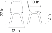 Bear Play Chairs (Set of 2) - Birch by Oeuf