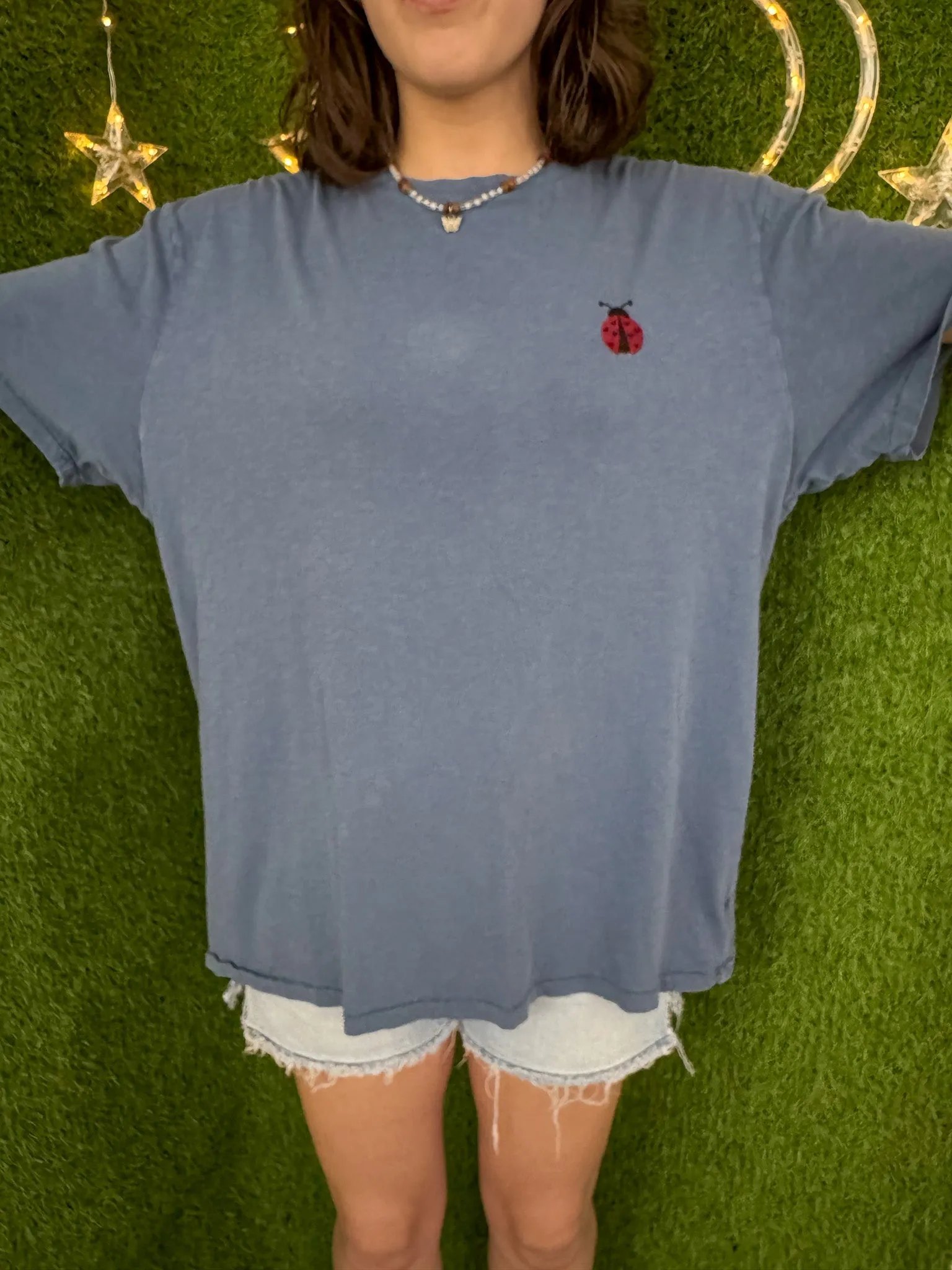 Blue Ladybug T-Shirt L