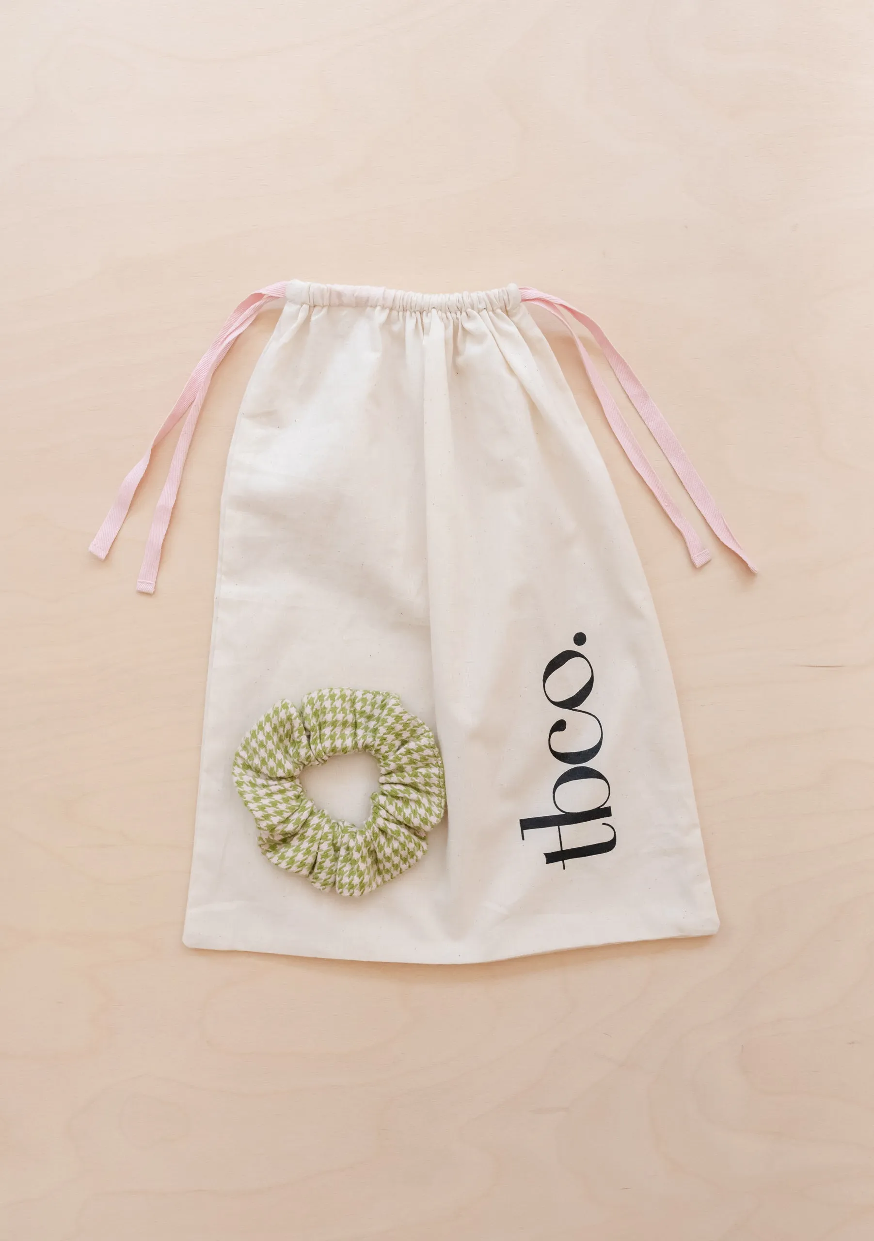 Cotton Pyjamas in Olive Houndstooth