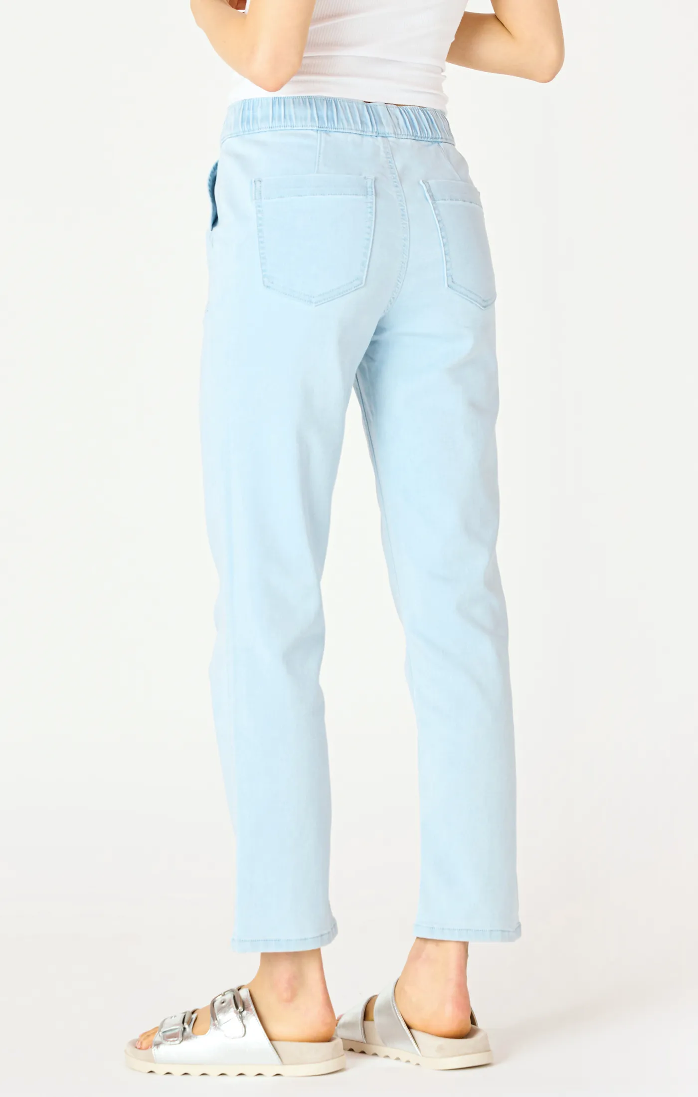 Knit Denim Jogger | Light Blue Wash