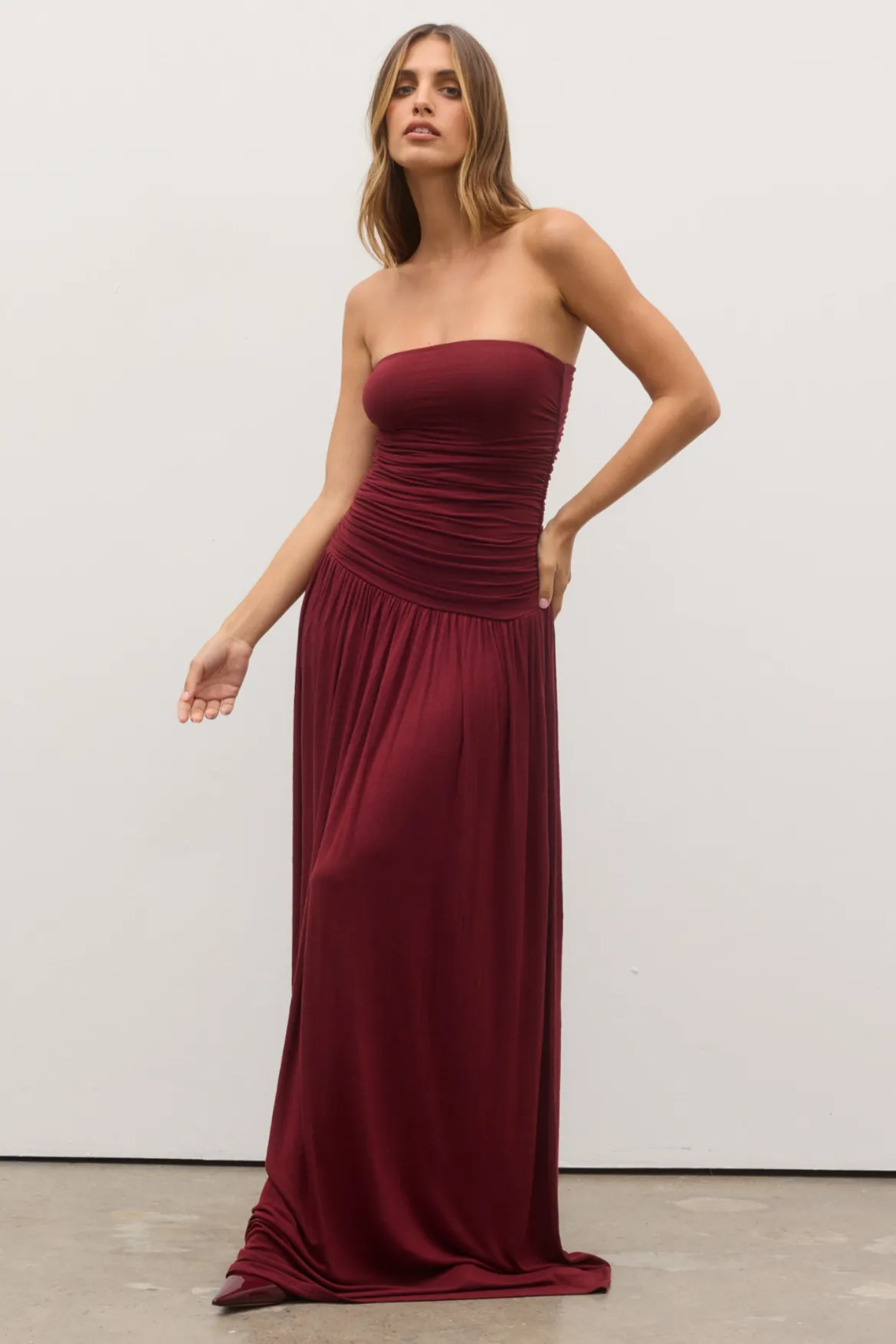 Leah Maxi Dress - Wine