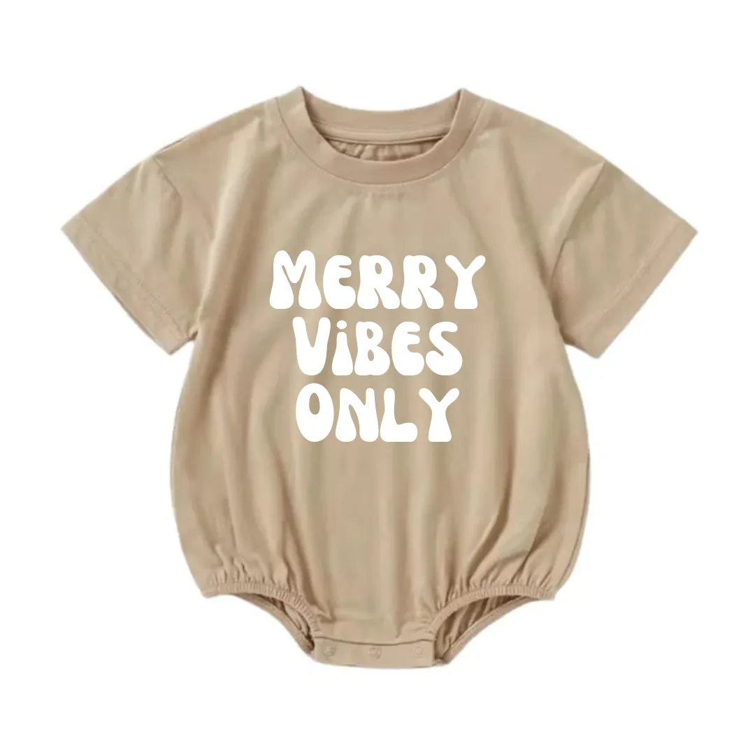 MLW By Design - Merry Vibes Christmas T-shirt Romper | Various Colours