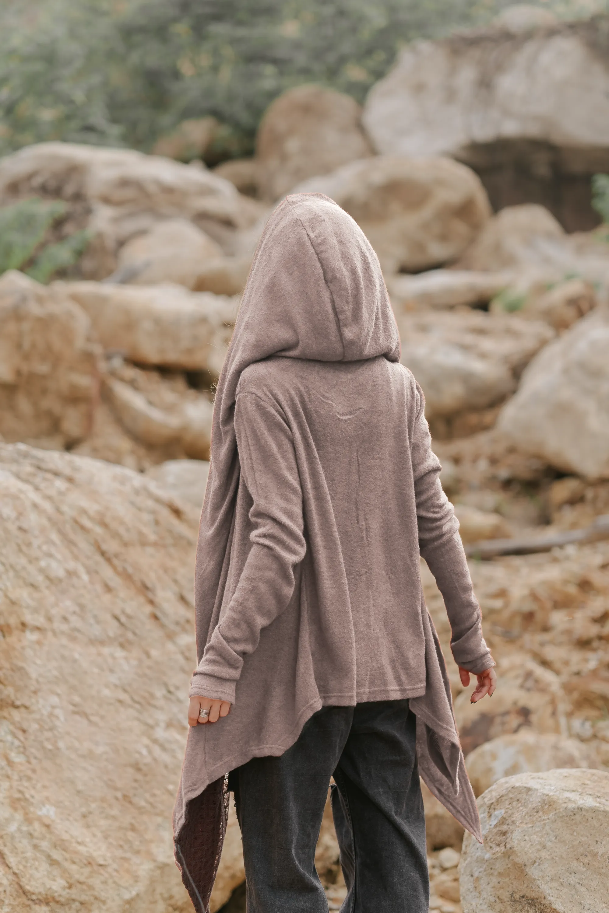 Nyx Hooded Sweater Cardigan Beige