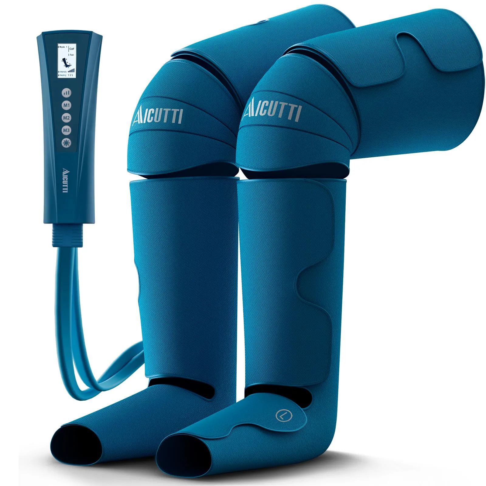 Professional Air Compression Leg Massager with Heat - Ideal Christmas, Mother's Day & Father's Day Gifts for Women, Men, Dad & Mom from Daughter or Son - Pain Relief for Foot, Calf, Knee & Thigh