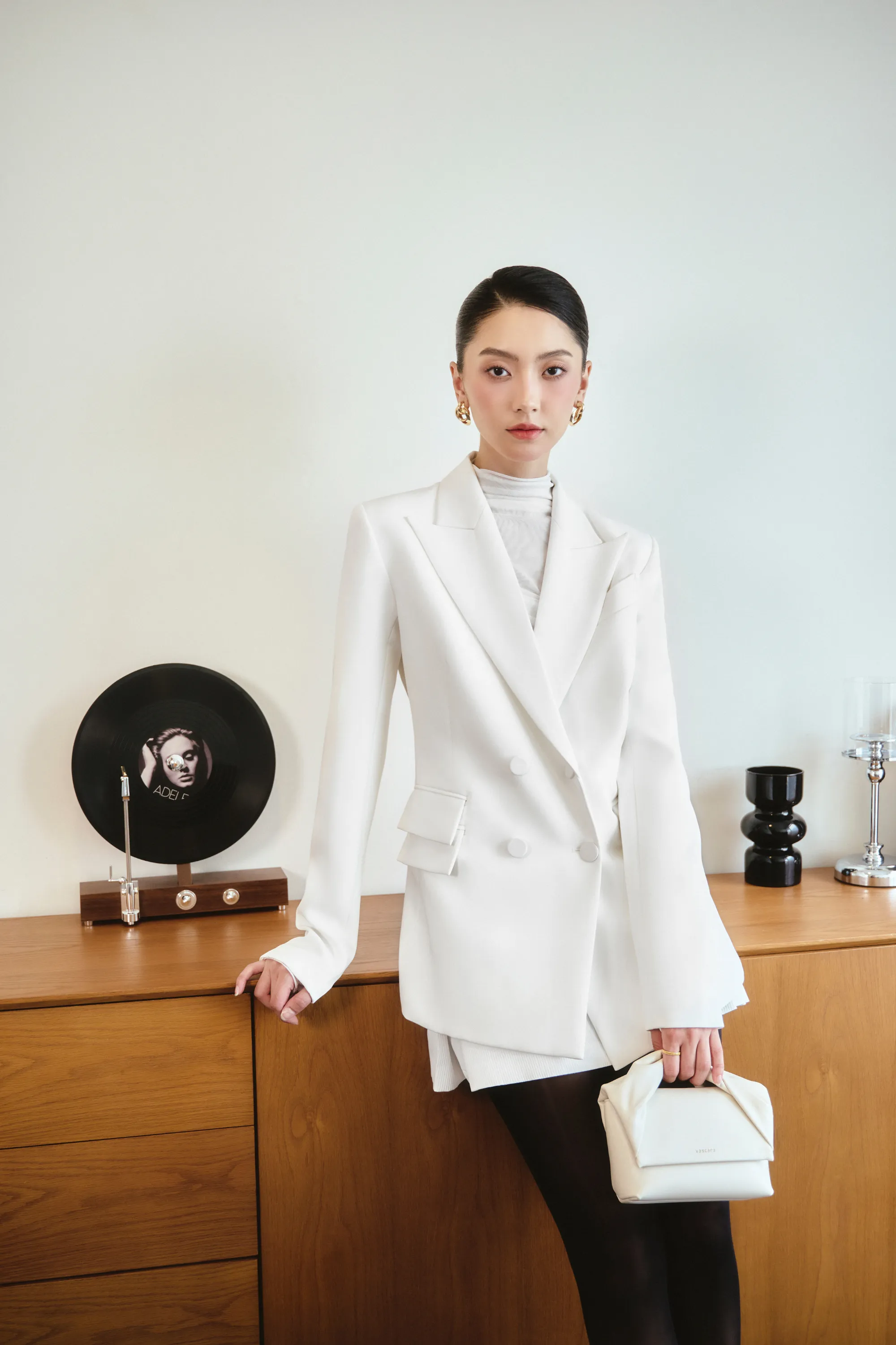 Stella Straight Peak Lapel Wool Blazer