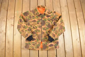 Vintage 1970s Reversible Hi Vis Duck Camo Puffer Jacket