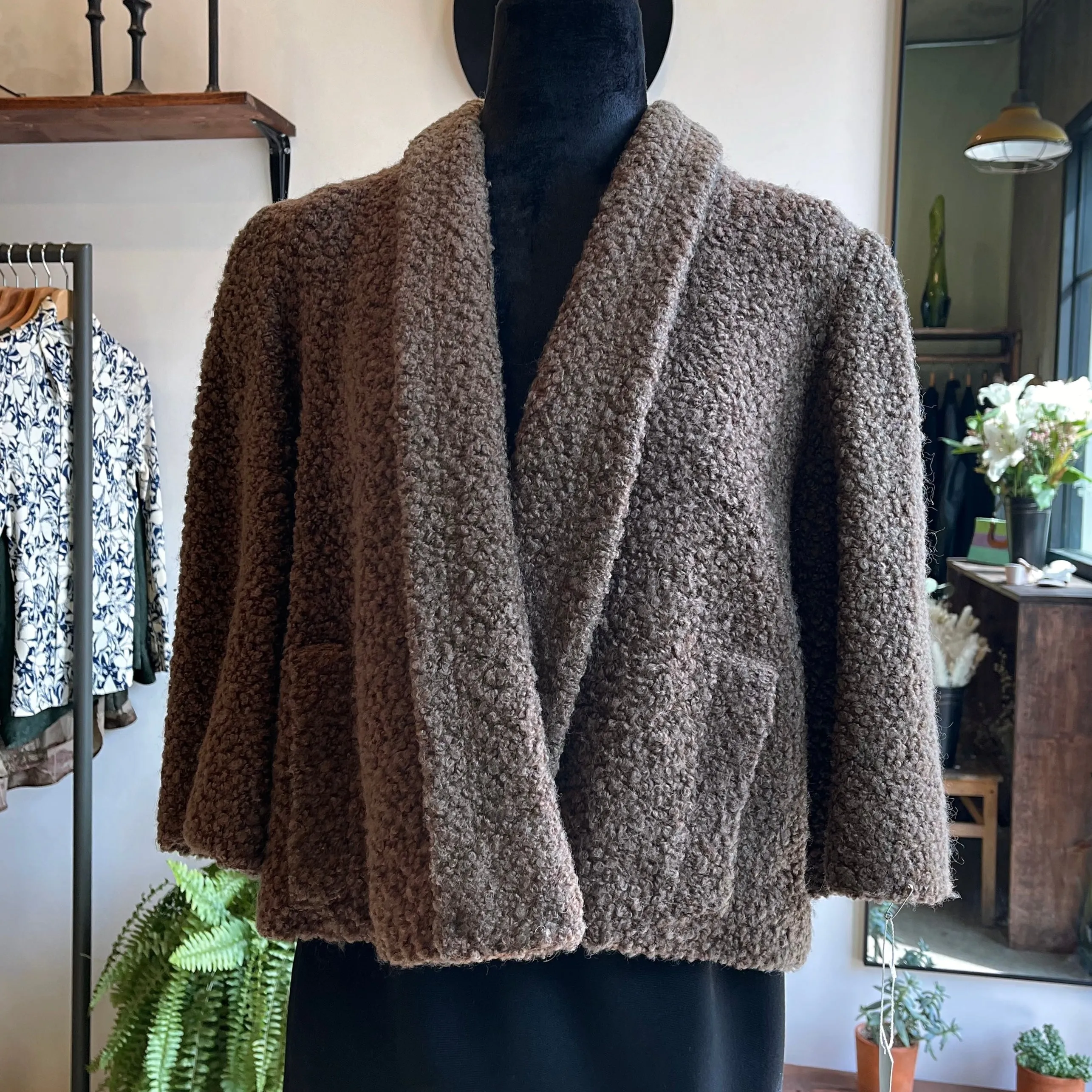 Vintage Teddy Swing Coat 60’s Handmade