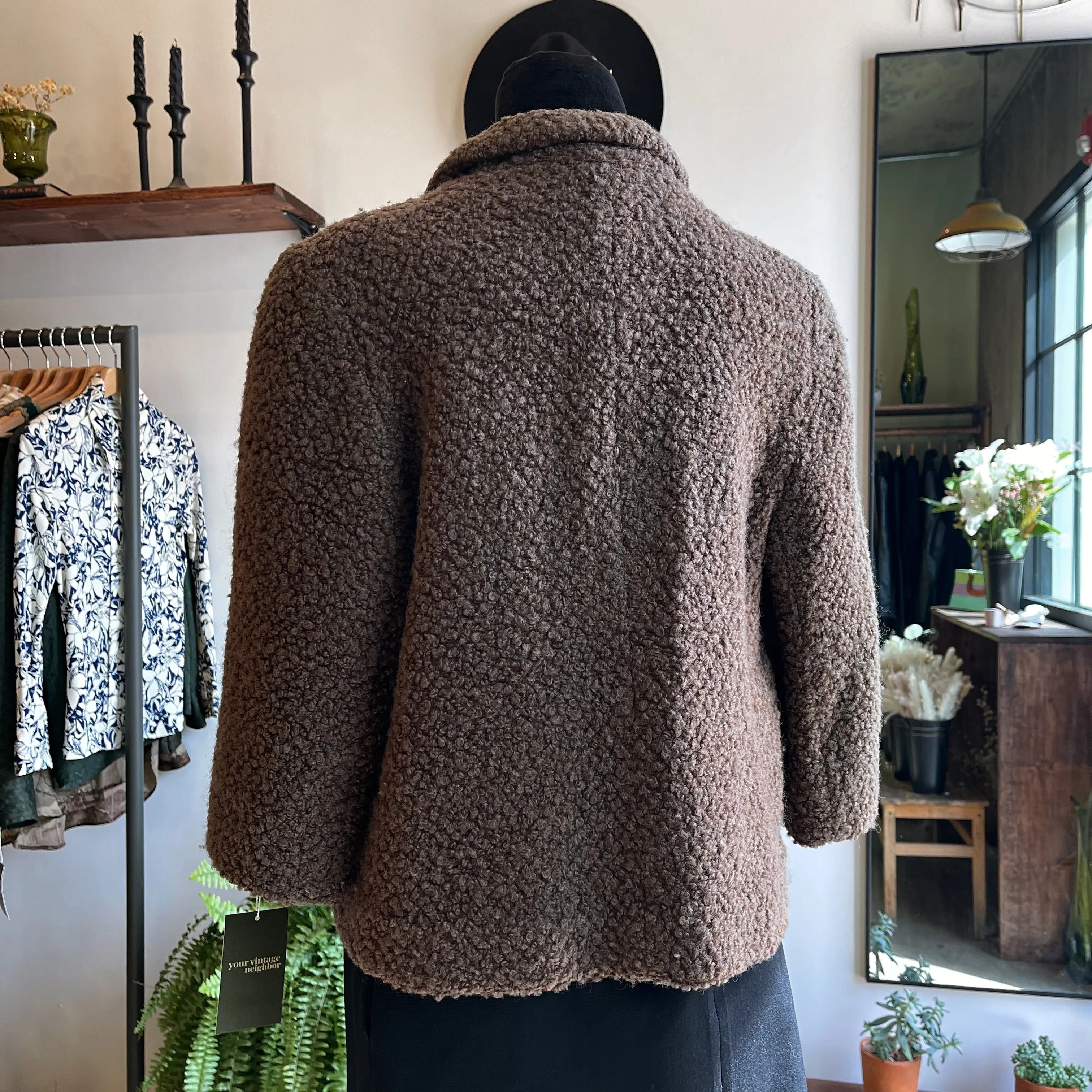 Vintage Teddy Swing Coat 60’s Handmade