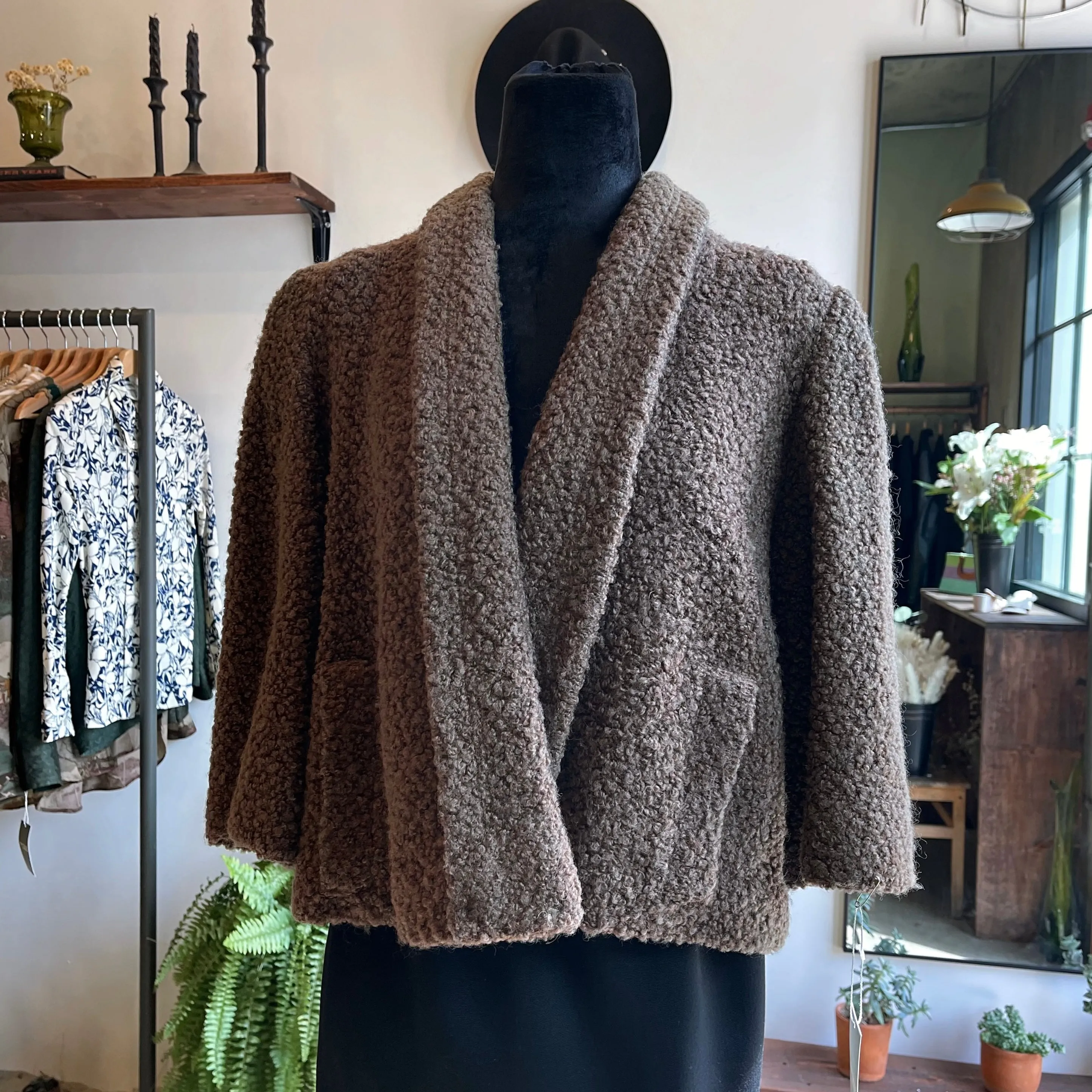 Vintage Teddy Swing Coat 60’s Handmade